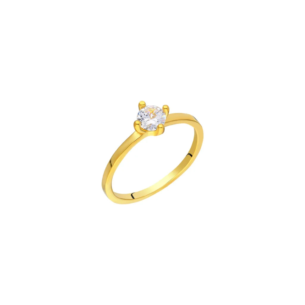 Round Zirkonia Ring (7038494408749)