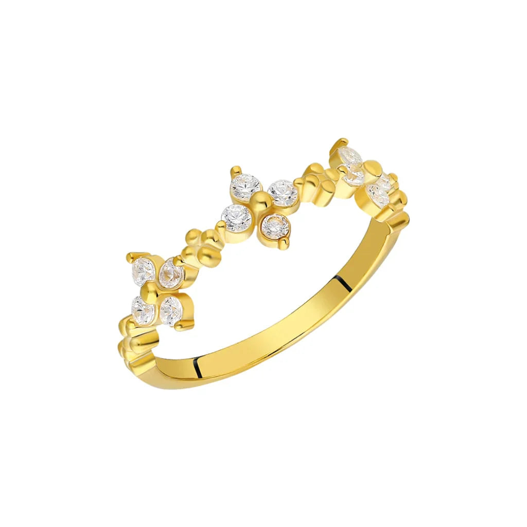 Trio Zirkonia Ring (7061473656877)