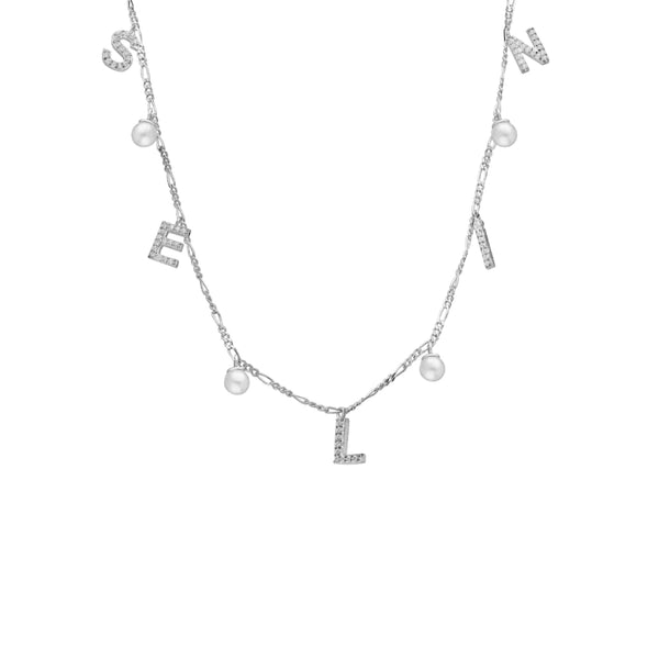 CHOCKER NAMENSKETTE ZIRKONIA STEIN MIT PERLE (7071576555565)