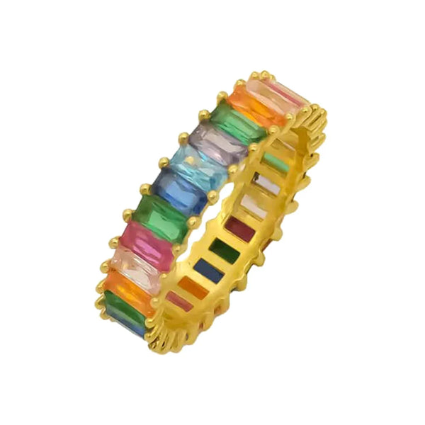 Bold Baguette Colorful Ring (6985179234349)