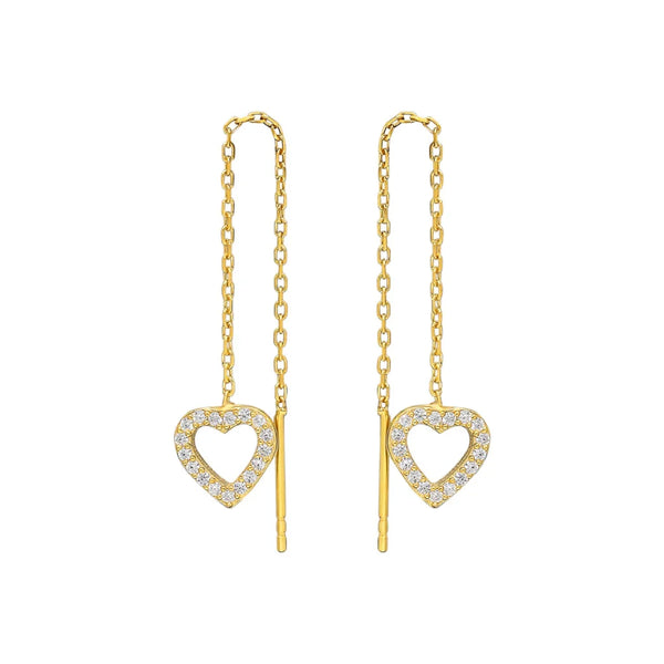 Heart Threader Earrings (7030549872685)